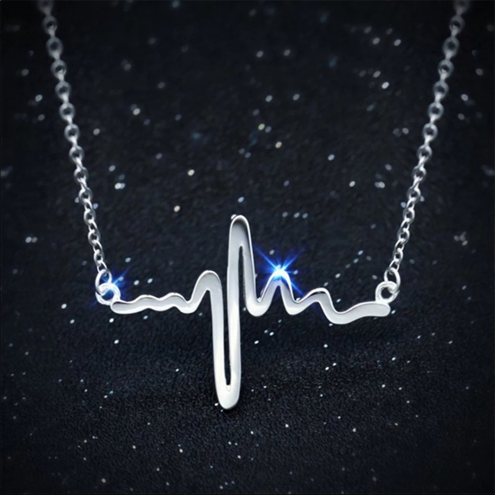 Stainless Steel Heartbeat 💓 Necklace